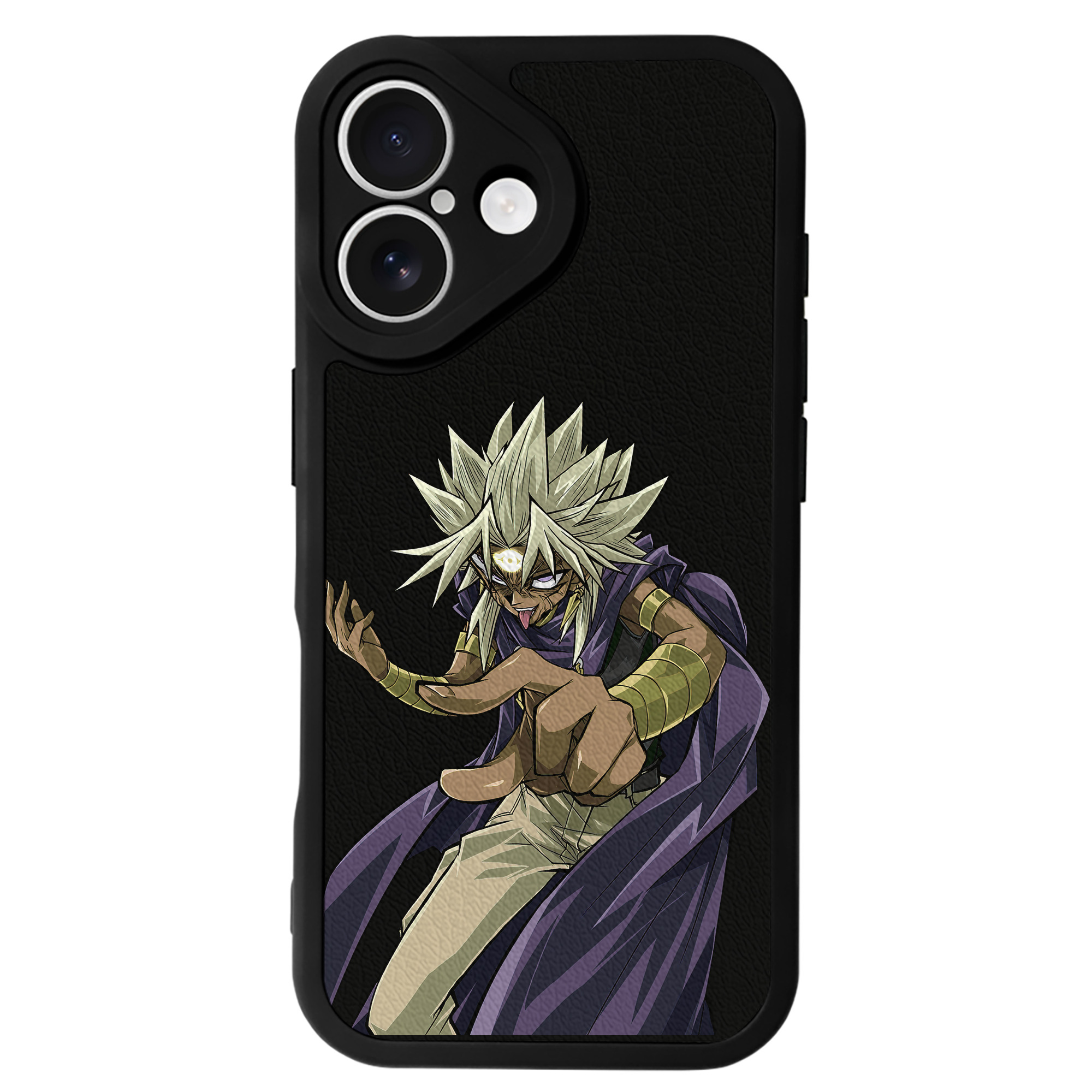 （画像用） 遊☆戯☆王 Yu-Gi-Oh! 【iPhone 16シリーズ対応】シリコンスマホケース（レザー調） 材質：シリコン